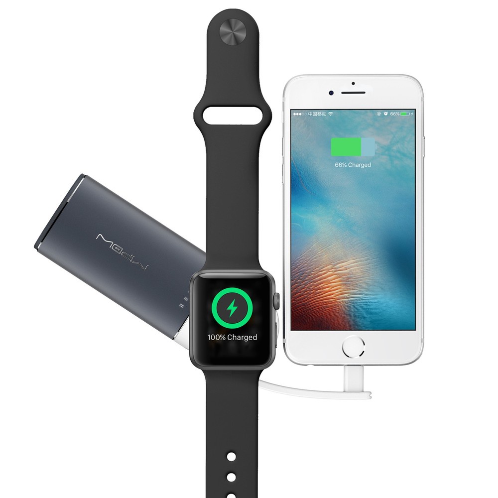 [Hàng Chính Hãng] Pin Sạc Dự Phòng Không Dây Mipow POWER TUBE 6000 Cho Apple Watch