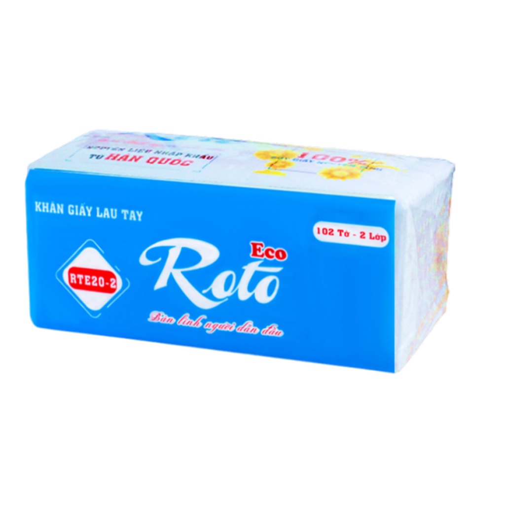 [Combo20] Khăn giấy rút lau tay đa năng 2 lớp 102 tờ ROTO ECO | Thế Giới Giấy | RTE20-2