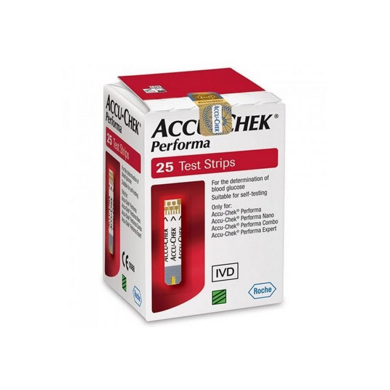 Que Thử Đường Huyết Accu-chek Performa (Hộp 25 que)