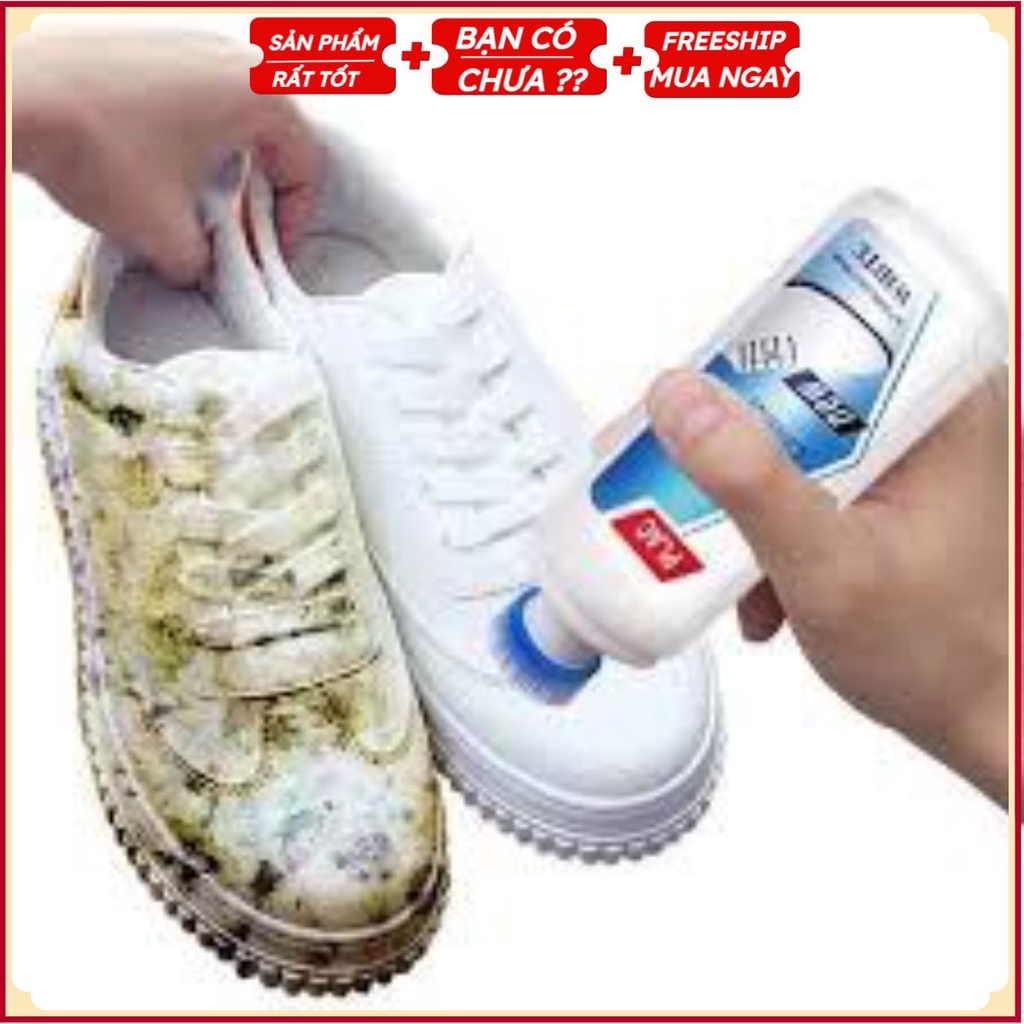 Chai tẩy trắng giầy, dép, túi xách, plac 100ml kèm chổi cọ .