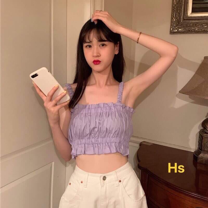 [ Mã WASTAPR giảm 10K đơn 50K] Áo croptop hai dây đũi H&S | BigBuy360 - bigbuy360.vn