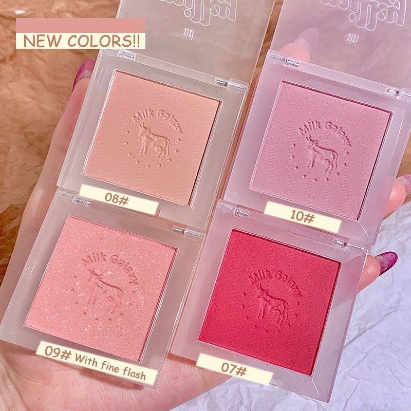 Phấn Má Hồng Mini Mềm Mịn Màu Hồng Đào Đỏ Tự Nhiên Lâu Trôi