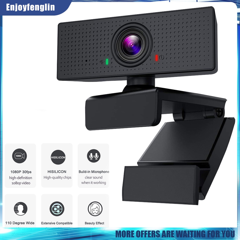 Webcam 2MP Full HD 1080P tích hợp micro USB làm đẹp tiện dụng | BigBuy360 - bigbuy360.vn