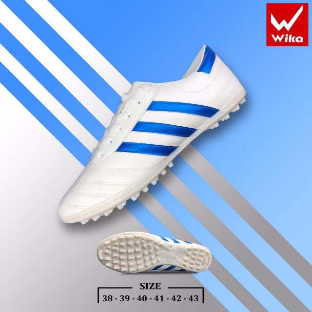 Giày Bóng Đá Wika 3 Sọc⚽️FreeShip⚽️Giày Bóng Đá Phủi Wika - Giày Sân Cỏ Nhân Tạo Đế TF