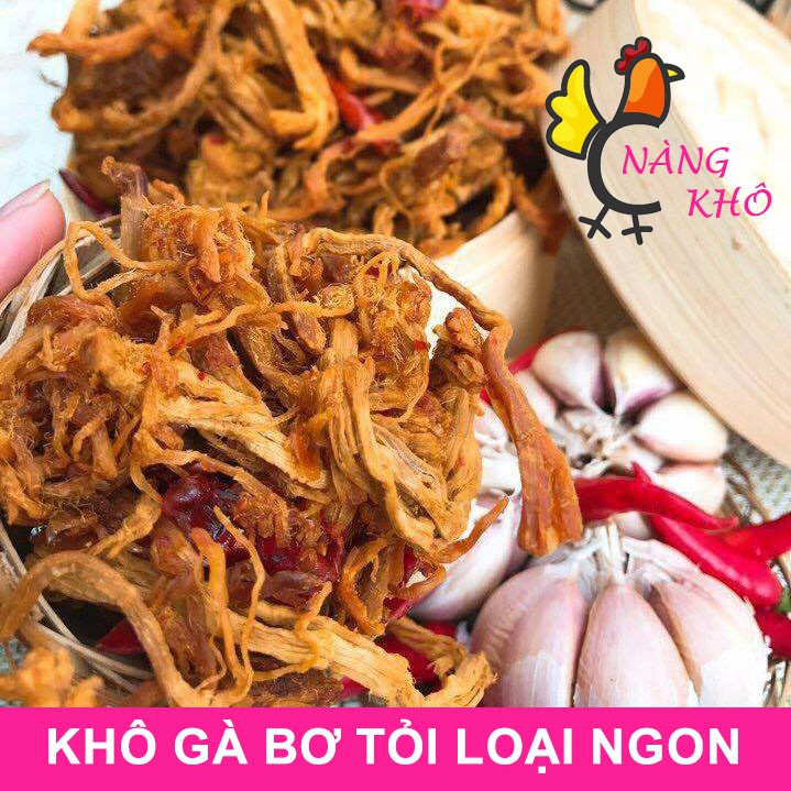 500gr KHÔ GÀ BƠ TỎI SIÊU NGON