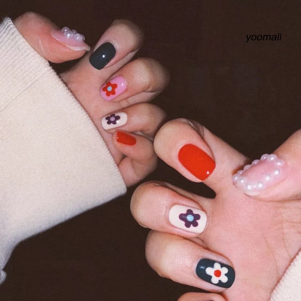 [Hàng mới về] Miếng dán móng chống thấm nước tự làm móng nghệ thuật hình chiếc lá / quả bơ / xương rồng