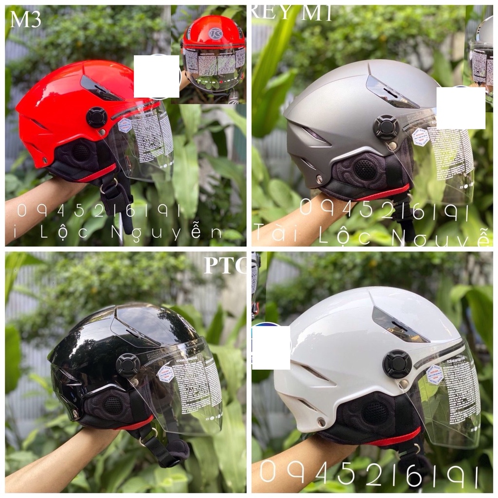 Nón Bảo Hiểm KYT PLAIN TYGER 1/2 Chính Hãng