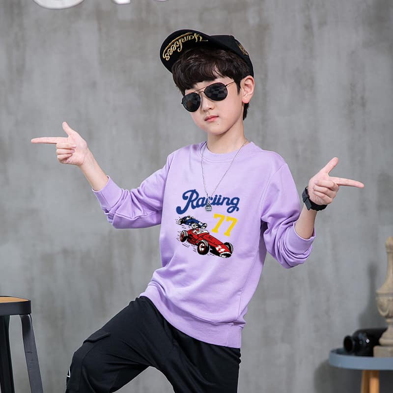 Đồ bộ nỉ bông bé trai bé gái hàng Quảng Châu cao cấp dày đẹp có mũ cổ tròn giao hình ngẫu nhiên