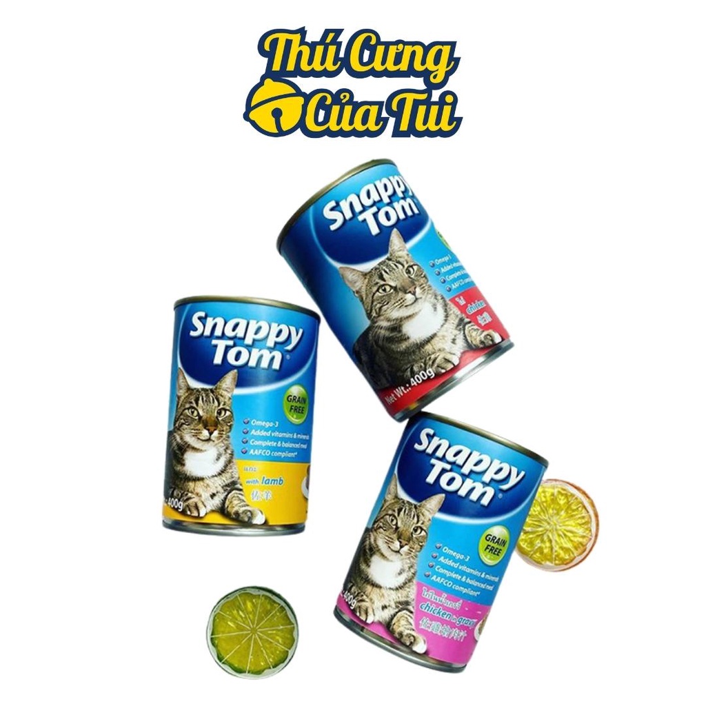 Thức Ăn Pate Snappy Tom Dinh Dưỡng Cho Mèo Lớn Dạng Lon 400g - Thú Cưng Của Tui
