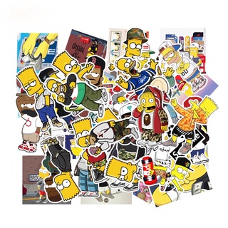 Bộ 50 miếng dán trang trí hình Simpson đáng yêu