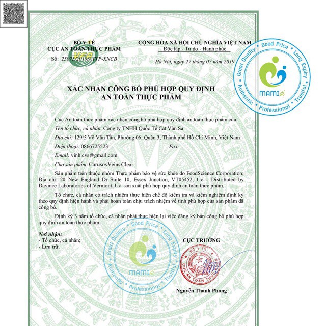 Viên uống hỗ trợ cải thiện giãn tĩnh mạch [Úc] Venis clear Caruso's [Chính hãng]