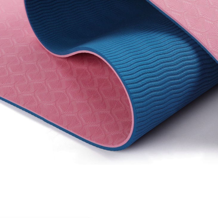Thảm tập Yoga chống trượt định tuyến tập gym, thể dục tại nhà Thảm yoga TPE 2 lớp 8mm cao cấp