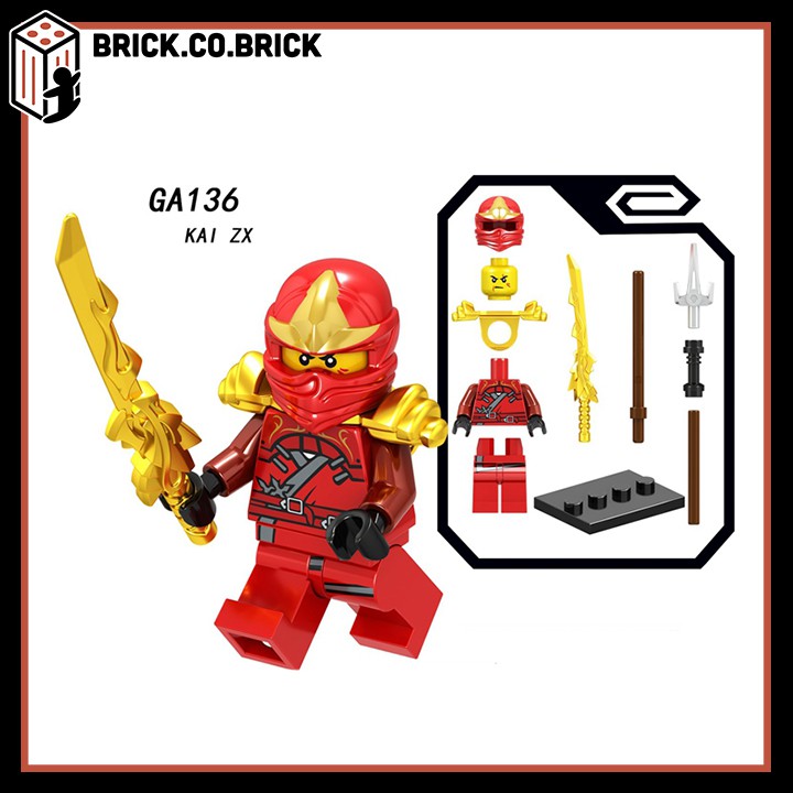 GA131- GA136  Đồ chơi lắp ráp minifigures và non lego ninja go phụ kiện cực chất - Mô hình lắp ráp sáng tạo