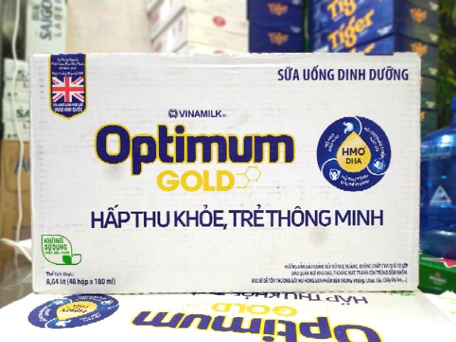 Thùng sữa Optimum Gold 180ml HMO