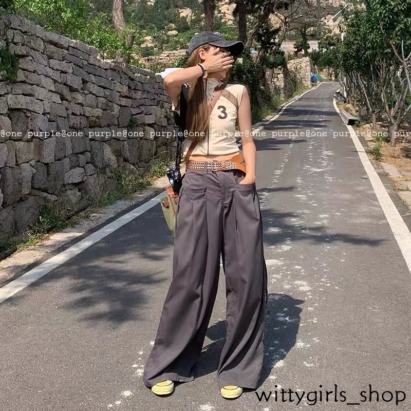 Wittygirls_ Shop | Áo Thun Crop Top Tay Ngắn Dáng Ôm Phối Khóa Kéo In Chữ Thời Trang Mùa Hè 2022