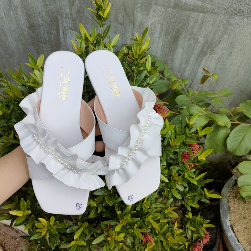 Dép bigsize quai chéo phối ngọc size 35-43