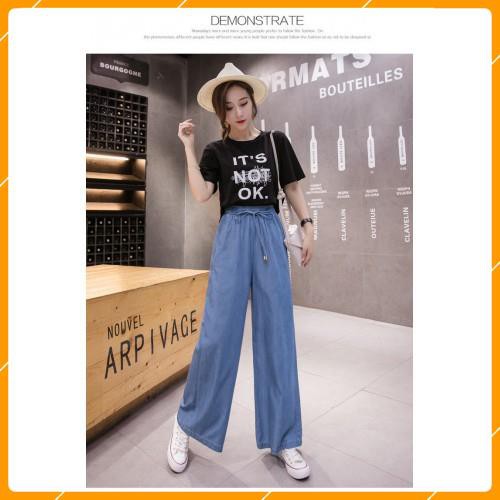 [ Xả Kho Giá Gốc] QUẦN DENIM ỐNG SUÔNG LƯNG THUN - DT1098-120 Shop Ngọc Trinh