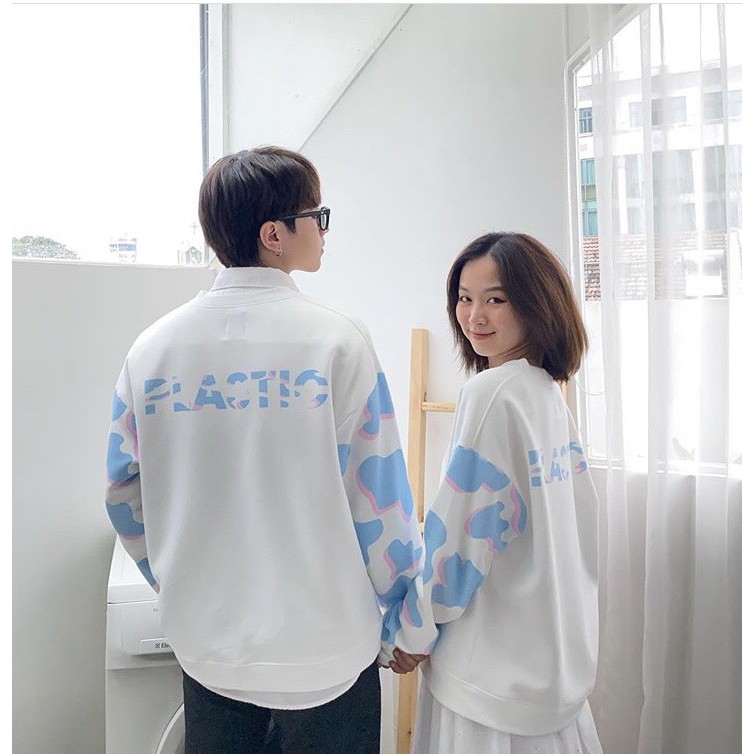 [Mã FASHION10KP giảm 10K đơn 50K] Áo Khoác Cardigan Unisex Nỉ Loang Xanh Hồng PLASTIC Tay Bồng Ulzzang | BigBuy360 - bigbuy360.vn