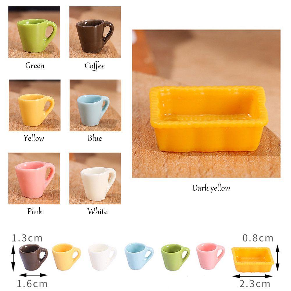 Set 5 / 6 Ly Uống Nước Mini Bằng Nhựa Resin Cho Nhà Búp Bê