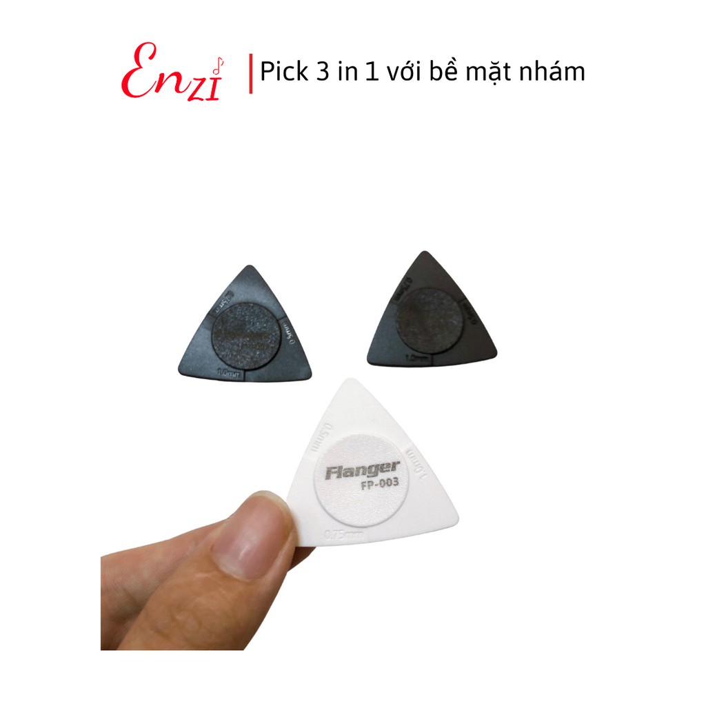 Pick gảy, phím gảy bặc biệt 3 Trong 1 tiện lợi với 3 cỡ 0,5mm 0,75mm và 1mm Enzi