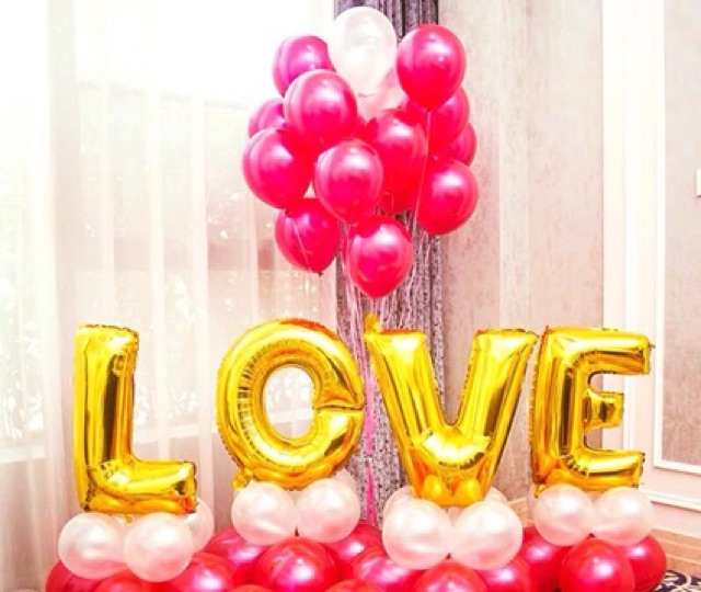 Bóng chữ LOVE cỡ to 32&quot; 70cm trang trí phòng cưới, tình yêu, cầu hôn, sinh nhật