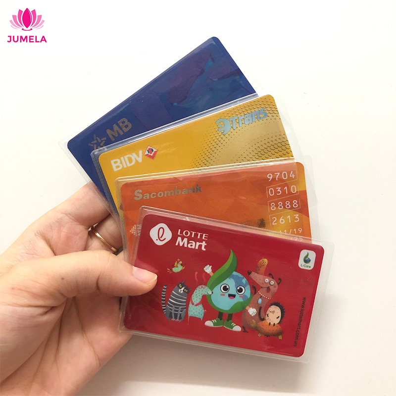 Túi đựng thẻ căn cước công dân bằng lái xe thẻ atm card visit thẻ ngân hàng trong suốt chống trầy xước JUMELA TĐ01