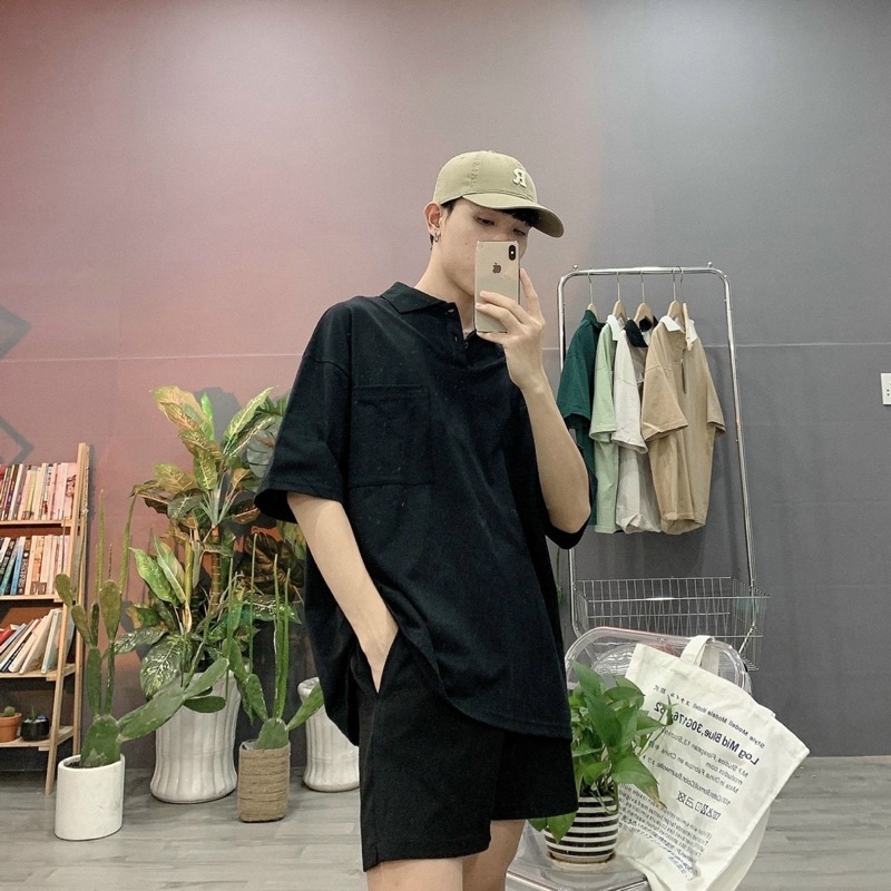 ÁO THUN POLO TRƠN BASIC FORM UNISEX NAM NỮ (kèm ảnh thật)