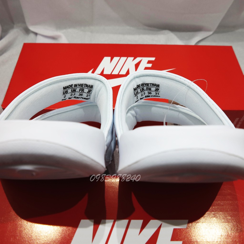 Dép Nike Nk + hộp Nike + freeship + hàng VNXK loại 1.1 hai quai ngang nam nữ đầy đủ tem, mác, lót dày, tem in nhiệt.