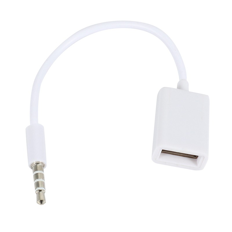 Bộ chuyển đổi giắc cắm âm thanh AUX 3.5mm sang cổng cắm USB 2.0 mp3 cho xe hơi