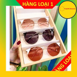 Kính mát thời trang nữ A2093 chống tia UV400 form kính lục giác với nhiều màu sắc cá tính phù hợp mang đi chơi đi làm