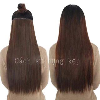 Tóc giả kẹp thẳng có bấm phồng chân tóc miễn phí