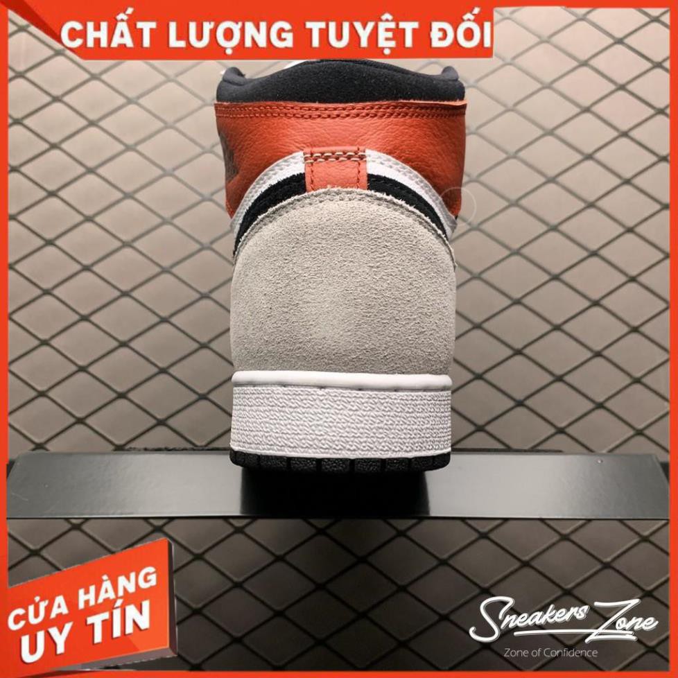 (FREESHIP+QUÀ) Video Giày thể thao AIR JORDAN 1 Retro High Light Smoke Grey xám tai đỏ cao cổ :