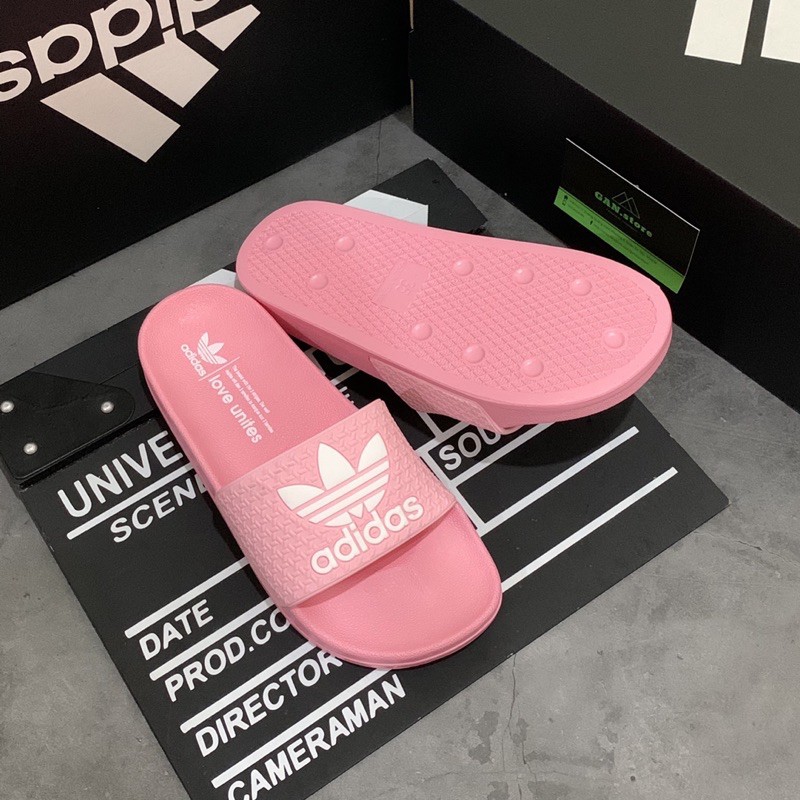 DÉP ADIDAS ADILETTE BÁNH MÌ PU HỒNG - Màu nữ xinh xắn full hộp