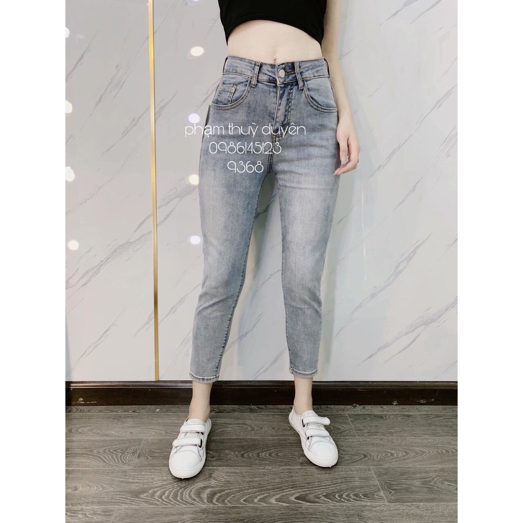 Quần baggy bò trơn thêu túi chữ B mã 332