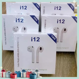 Tai Nghe Bluetooth Không Dây Nhét Tai I12 Kiêm Pin Sạc Dự Phòng HAI_SHOP01