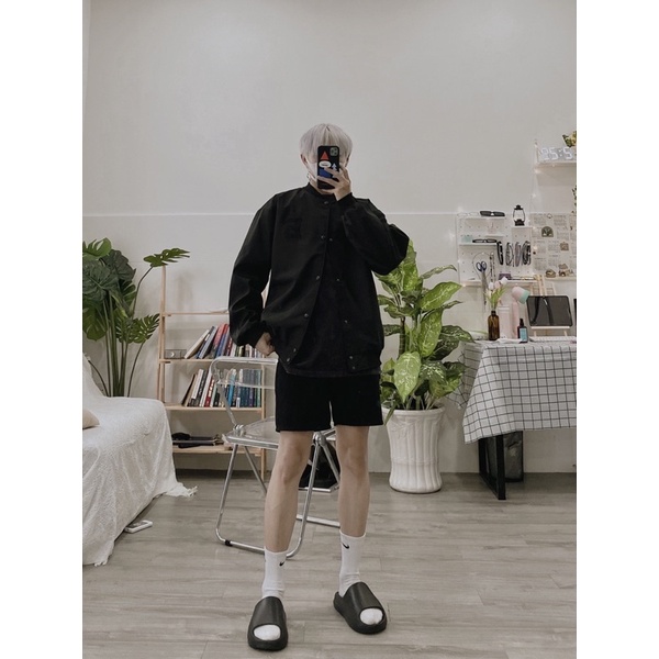 Áo bomber dù thêu da siêu hot áo bomber unisex hàn quốc