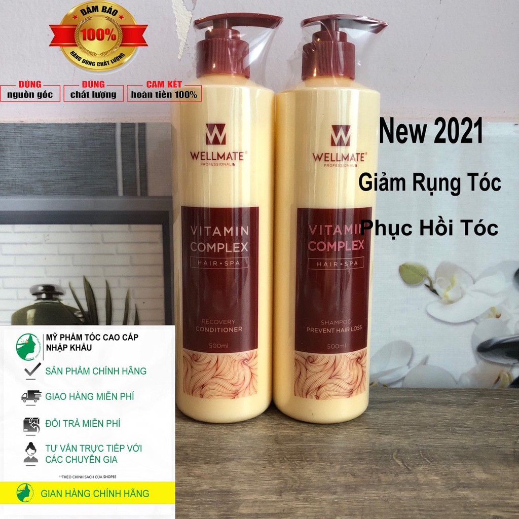✅ Dầu gội chống rụng kích mọc tóc Wellmate 500ml NEW 2021