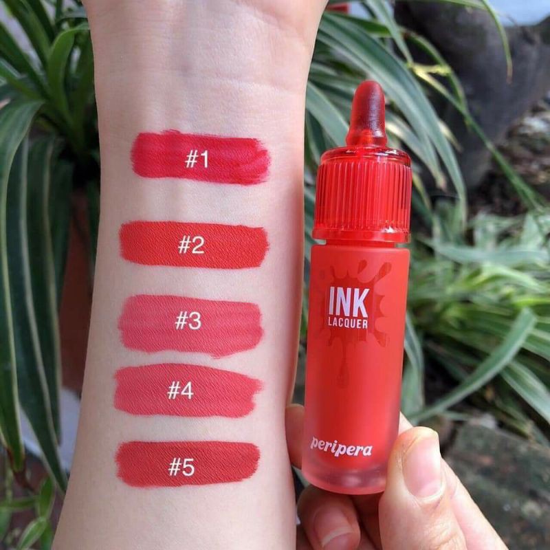 Son INK Lacquer Sẵn Hai Màu Đỏ Cam Đỏ Trầm