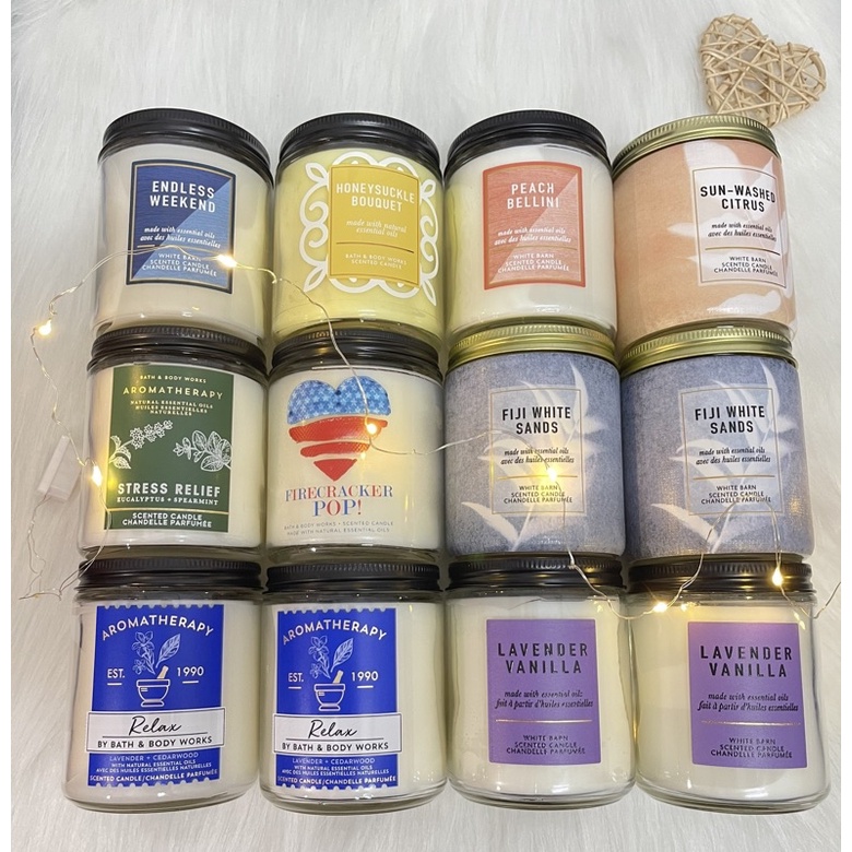 (Nhiều mùi) Nến thơm Bath and Body Works 1 Bấc, nến thơm candle dễ ngủ-CHÍNH HÃNG