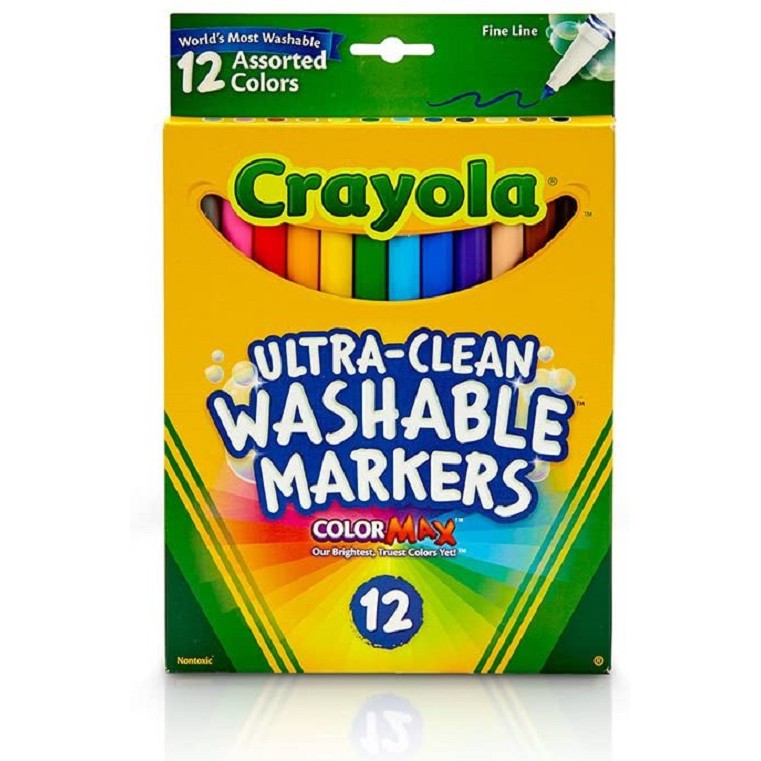 Bộ 12 Bút lông màu Crayola Tẩy rửa vượt trội, Nét mảnh - 587813