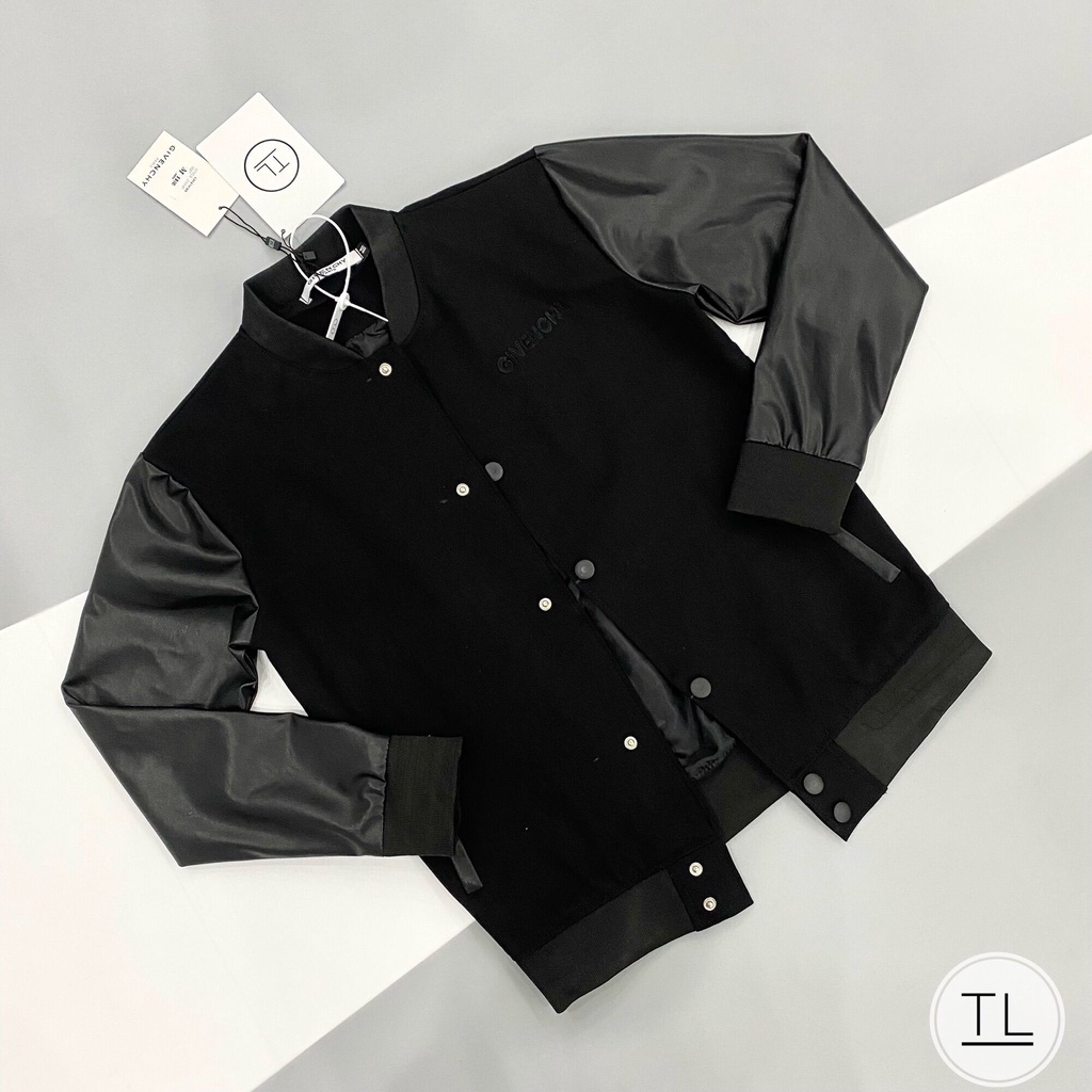 Áo khoác   Bomber Teddy G.V.C tay da