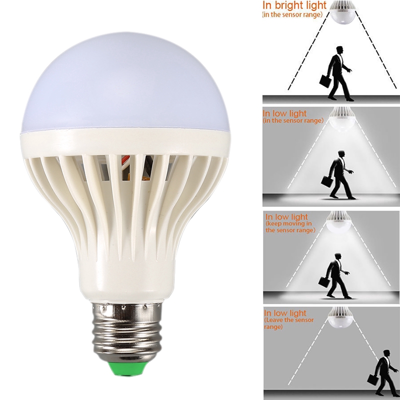 Bóng đèn cảm biến âm thanh và chuyển động E27 9W 220V tiện dụng