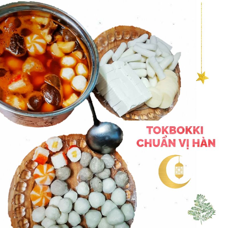 500g tokbokki nhân phô mai loại ngon có bán kèm sốt chuẩn hàn