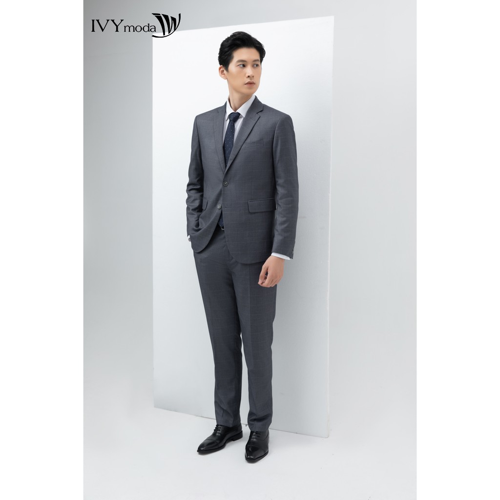 Quần dài dáng Slim nam IVY moda MS 22E2741