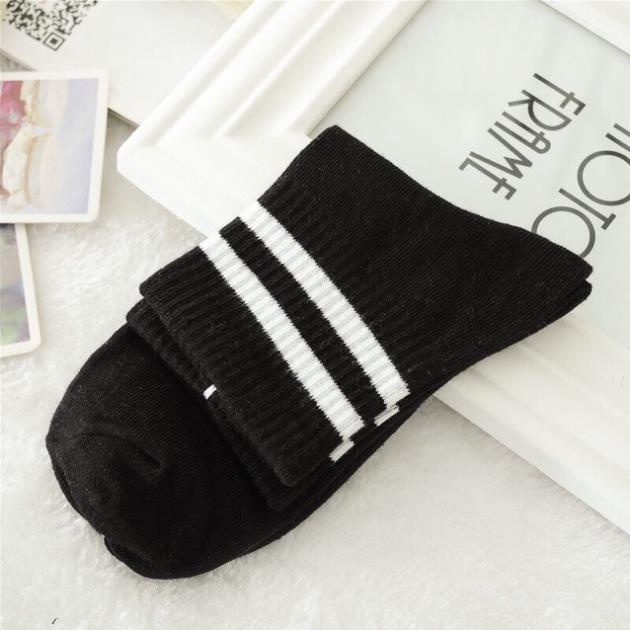 [Giá sỉ] Set 10 Đôi Tất Cotton Cổ Kẻ Hàn Quốc