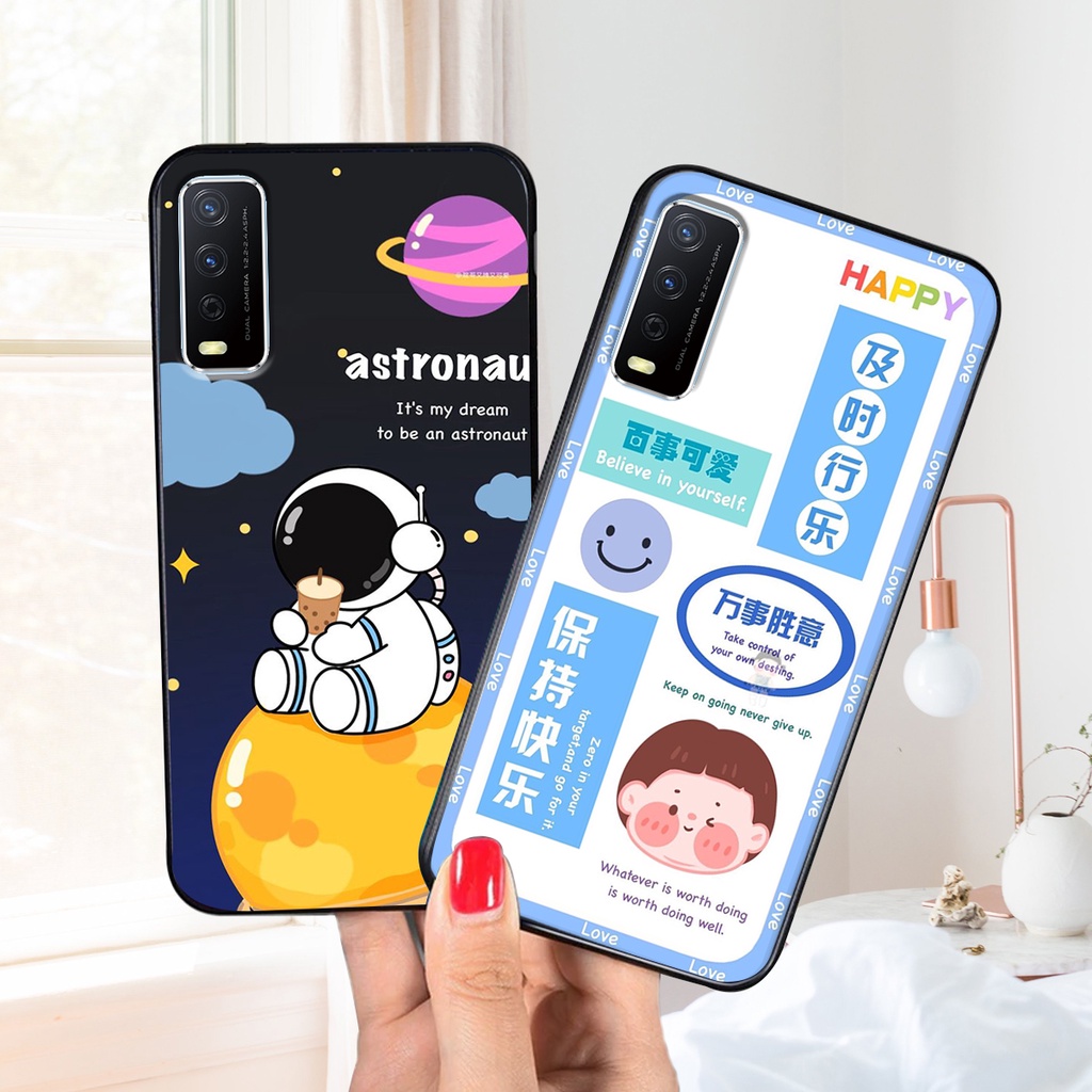 Ốp lưng Vivo Y12S 2021 in hình 3D GẤU cute be@r, soda, happy day cực hot ,thời thượng