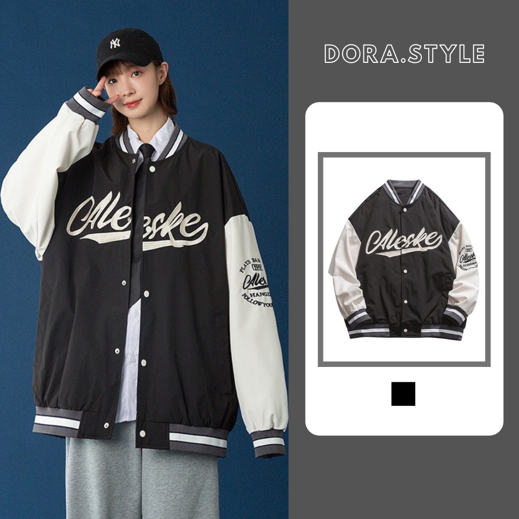 Áo Bomber phối tay, áo khoác dù 2 lớp FROM TO, UNISEX bo chun chống nước mua kèm deal soc
