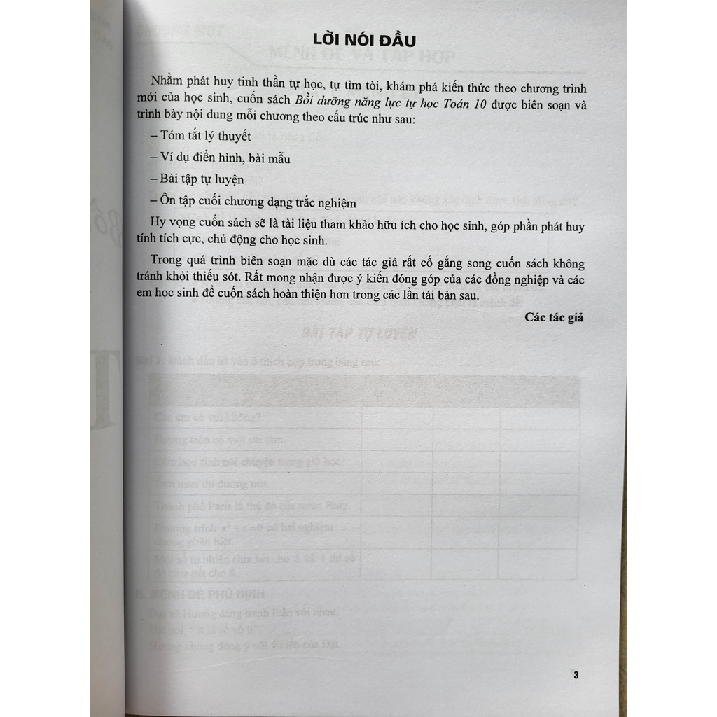 Sách - Bồi dưỡng năng lực tự học Toán 10 - NXB Đại học Quốc gia Hà Nội
