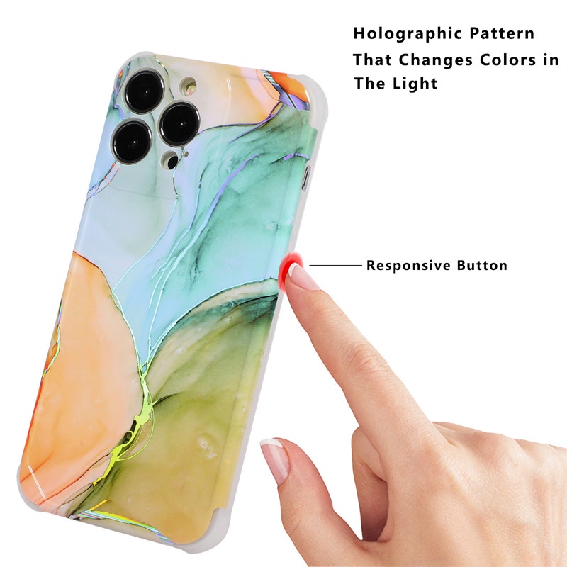 Ốp Điện Thoại TPU Mềm Chống Sốc Họa Tiết Đá Hoa Cương Cho Iphone 13 12 11 Pro Max