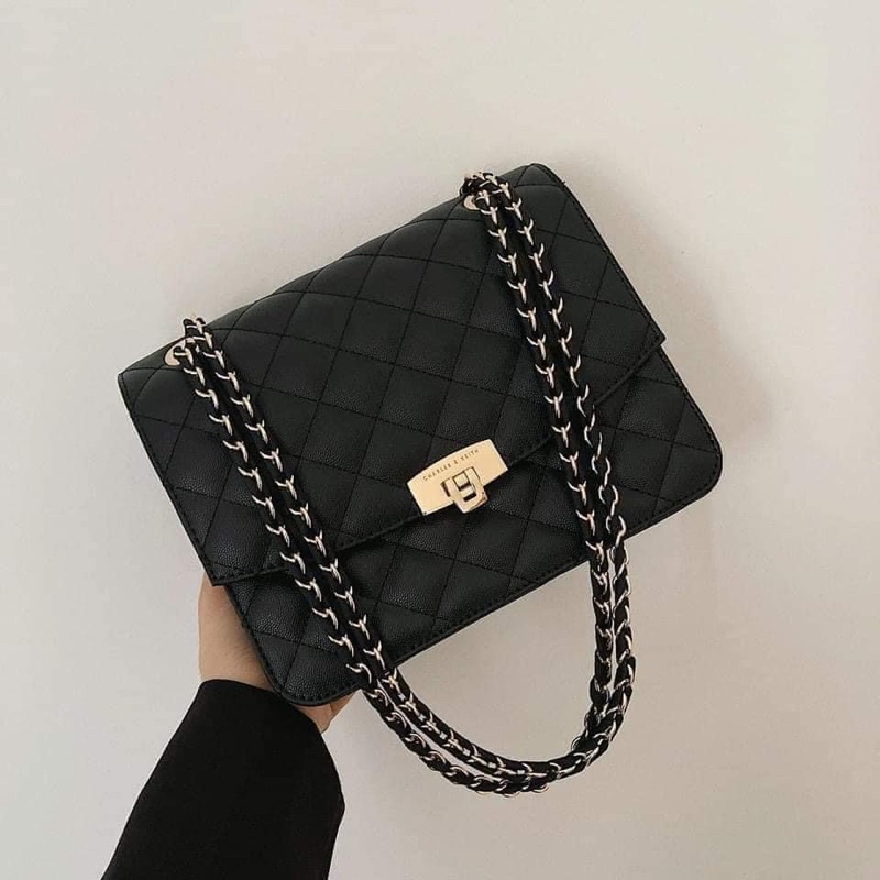 Túi  trám ô Cnk nhám cao cấp size 25cm. Thiết kế ngăn rộng